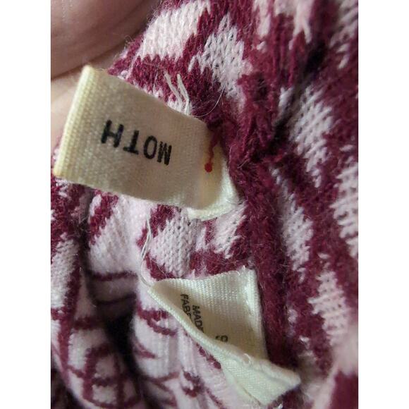 Anthropologie Moth Galena geometric alpaca cowl neck cozy sweater - Picture 5 of 8